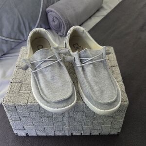 Hey Dude Wendy Light Gray Slip-On Shoes